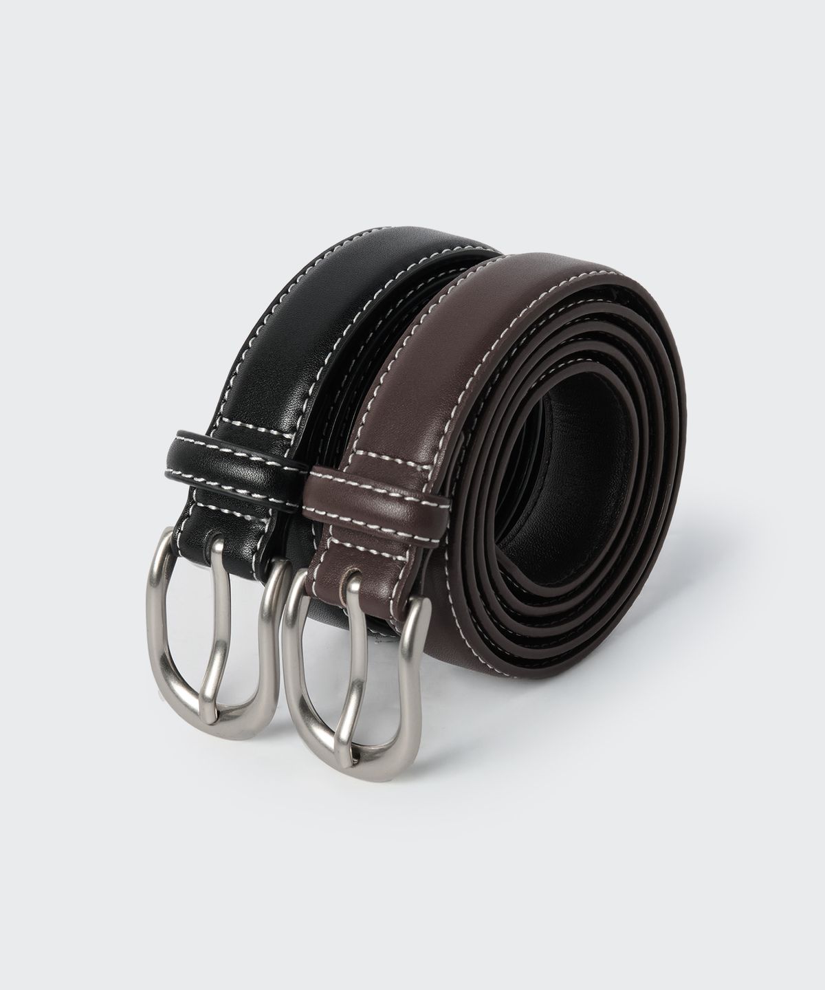 무신사 스탠다드(MUSINSA STANDARD) 신세틱 레더 스티치 벨트_25mm