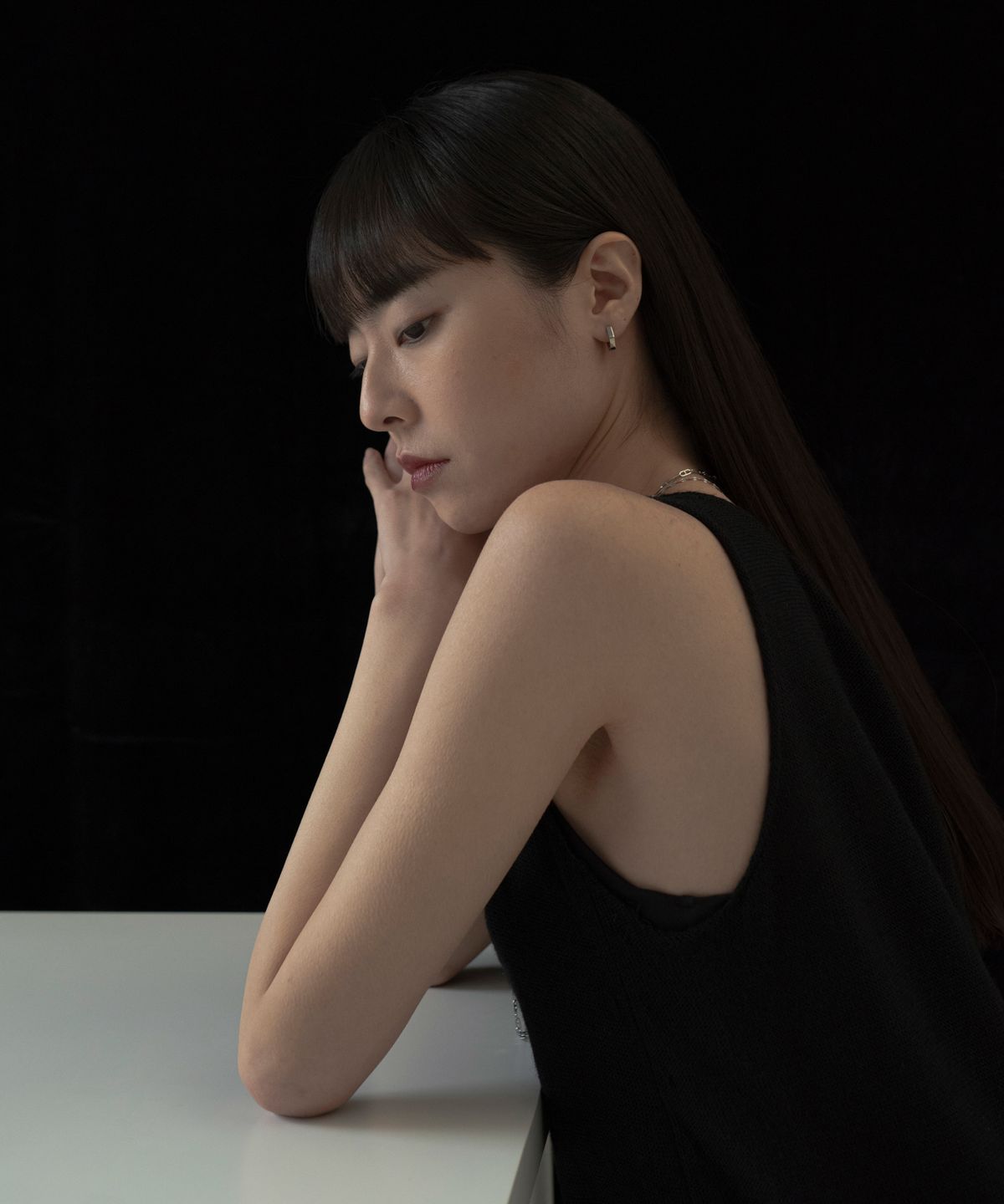 노비스도쿄(NOVICE TOKYO) 육각 힌지 후프 피어스 Hinged Hexagon Hoop Pierce[Stainless] / Silver