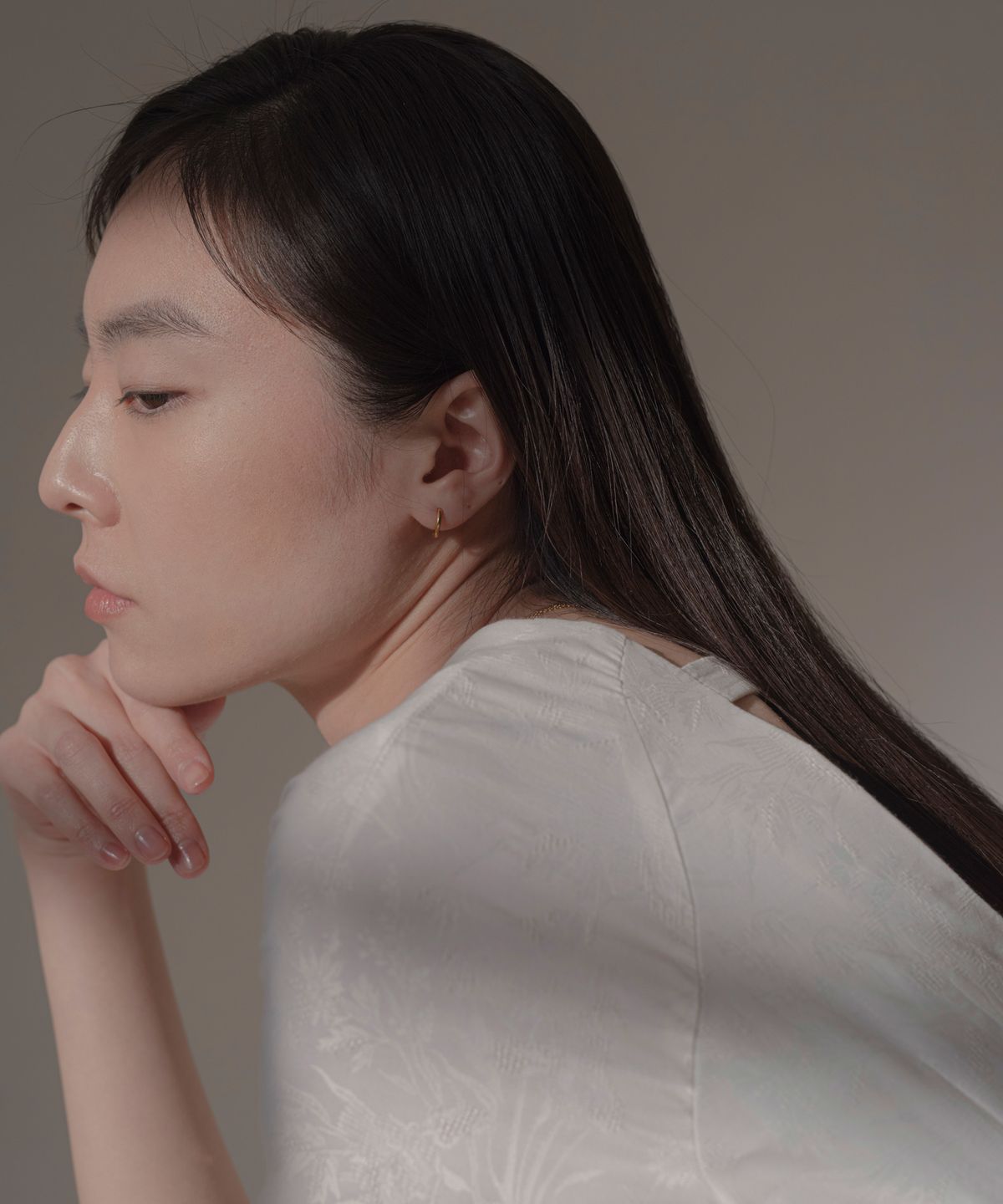 노비스도쿄(NOVICE TOKYO) 얇은 힌지 후프 피어스 Hinged Thin Hoop Pierce [Stainless] (3 Size) / Gold