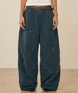 데미지 페인티드 카펜터 팬츠 (네이비)