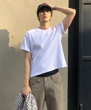 20S 크롭 반팔 티셔츠