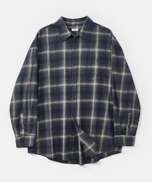 윈도우 체크 셔츠 (멀티네이비)