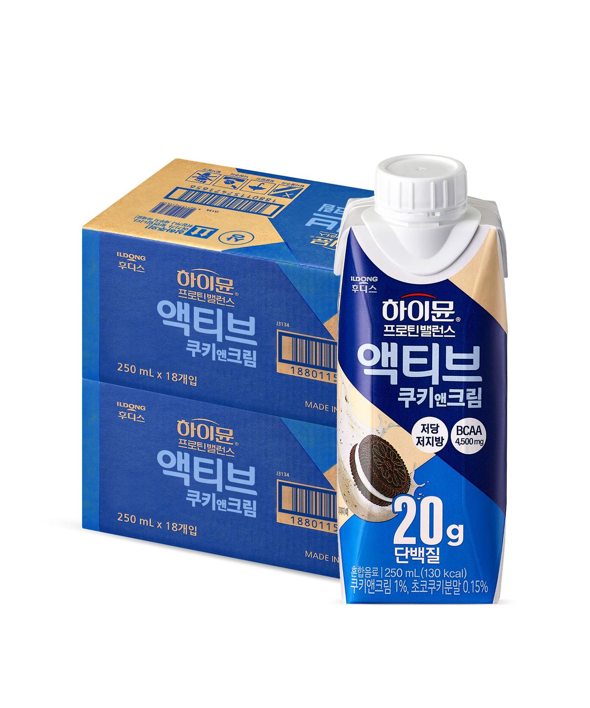 하이뮨(HIMMUNE) 프로틴 밸런스 액티브 쿠키앤크림 18입 2박스