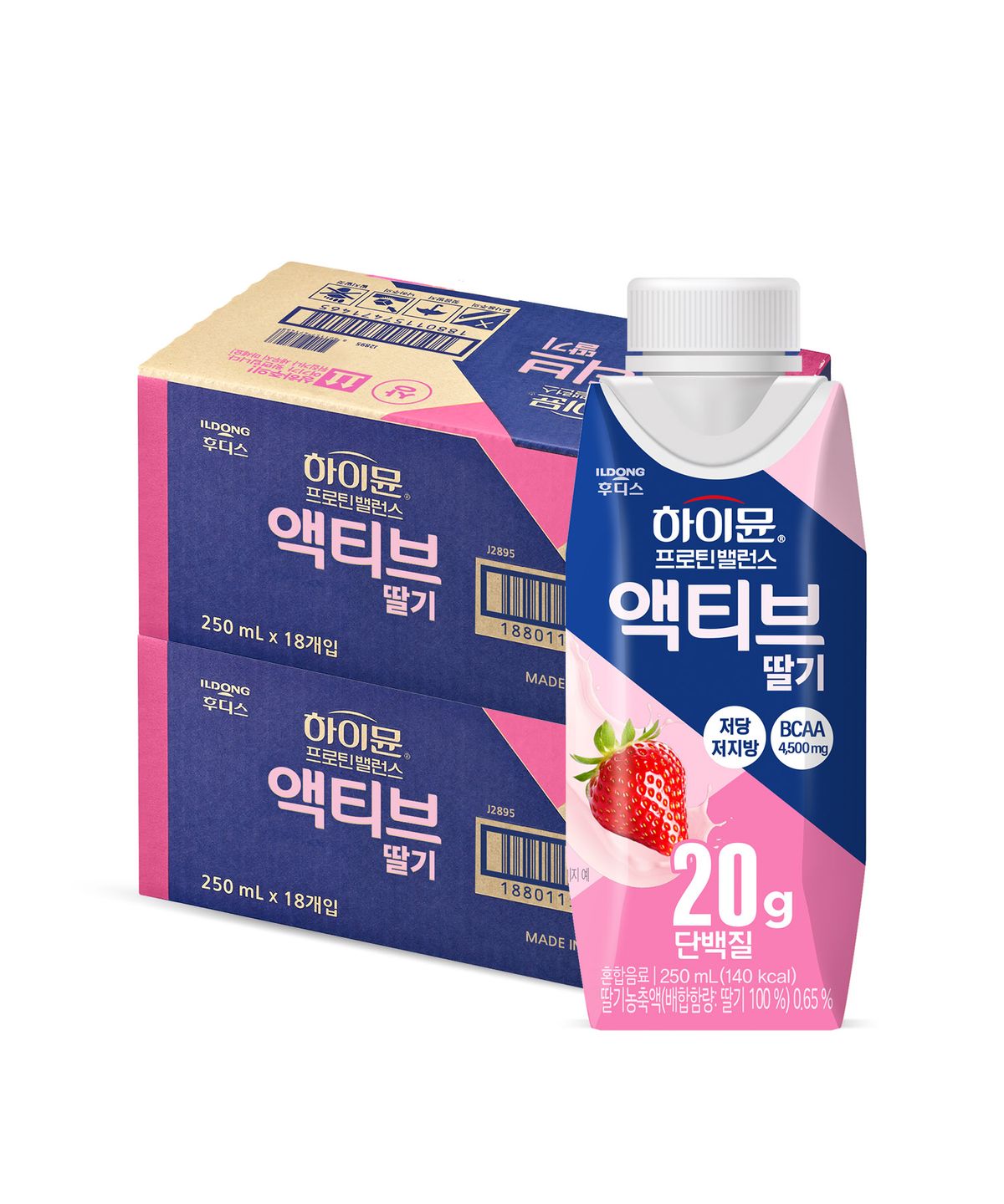 하이뮨(HIMMUNE) 프로틴 밸런스 액티브 딸기 18입 2박스