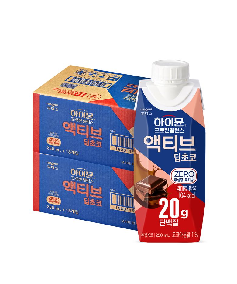 프로틴 밸런스 액티브 딥초코 제로 18입 2박스