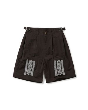 Fern nylon shorts / Brown