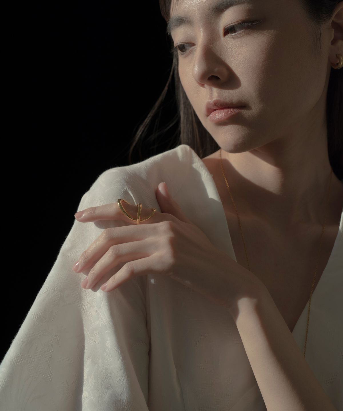 노비스도쿄(NOVICE TOKYO) 뉘앙스 라인 반지 Nuance Line Ring / Gold