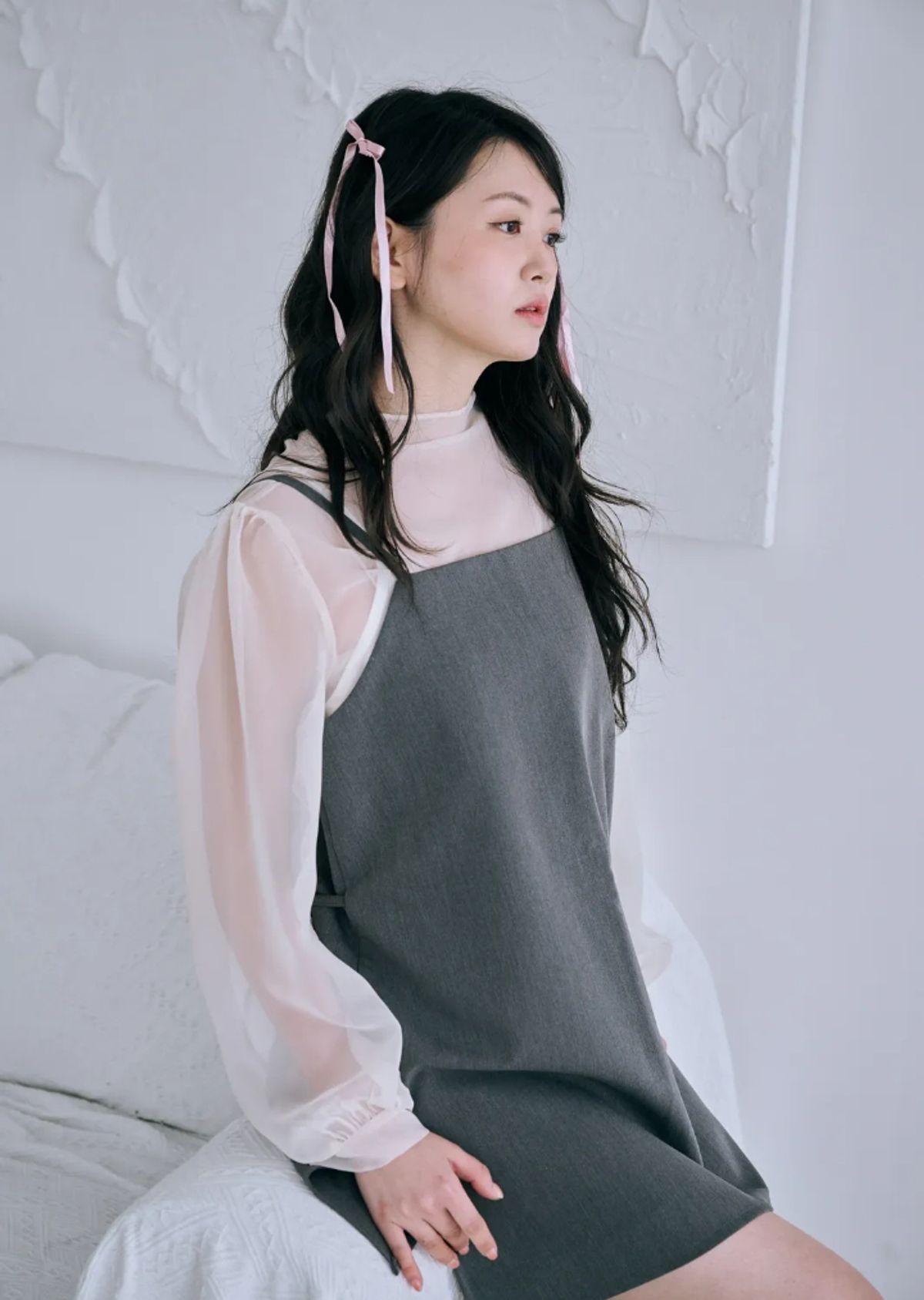 바이서우(BYSEOWOO) 알리 투웨이 심플 원피스 그레이