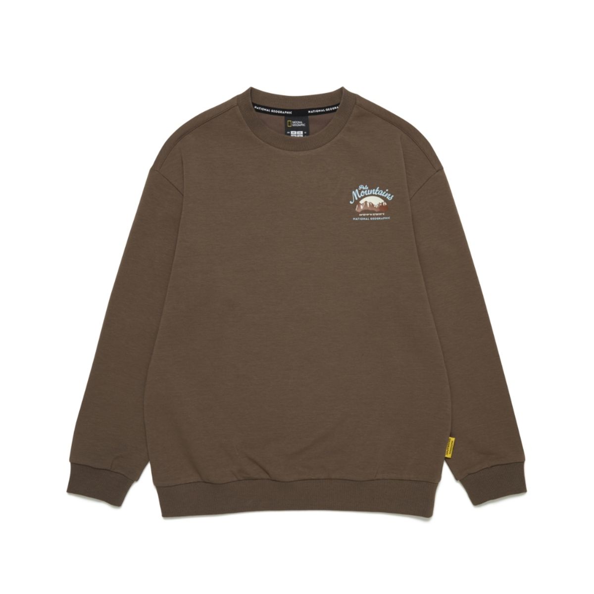 내셔널지오그래픽 키즈(NATIONAL GEOGRAPHIC KIDS) K253USW940 시즌 백그래픽 맨투맨 BROWN