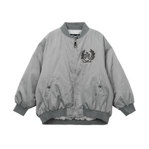 자수 장식 소프트 패디드 보머재킷 Grey (DSFDVJK05)