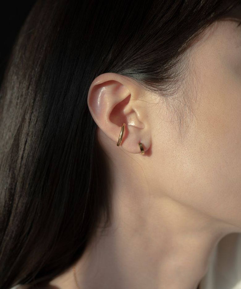 오픈 후프 이어 커프 Open Hoop Ear Cuff［Stainless］ / Gold