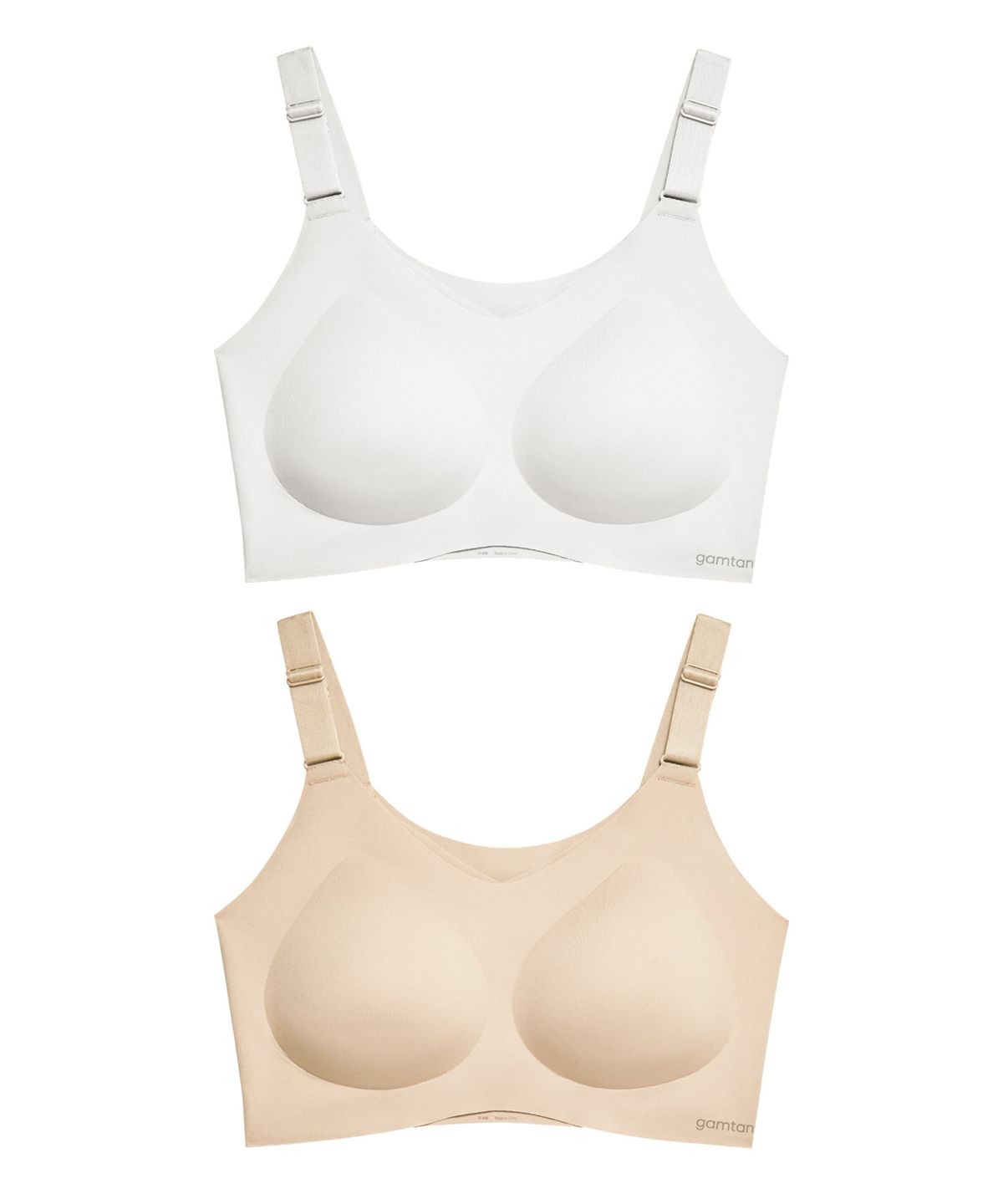 감탄(GAMTAN) 20D 자세브라 스트랩형 브라 2PACK