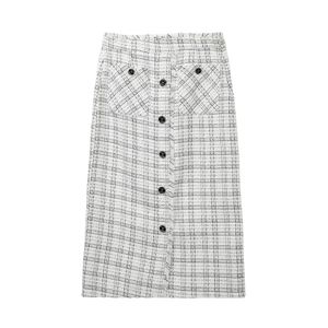 타슬 장식 트위드 포켓 스커트 White (DSFDVSK01)