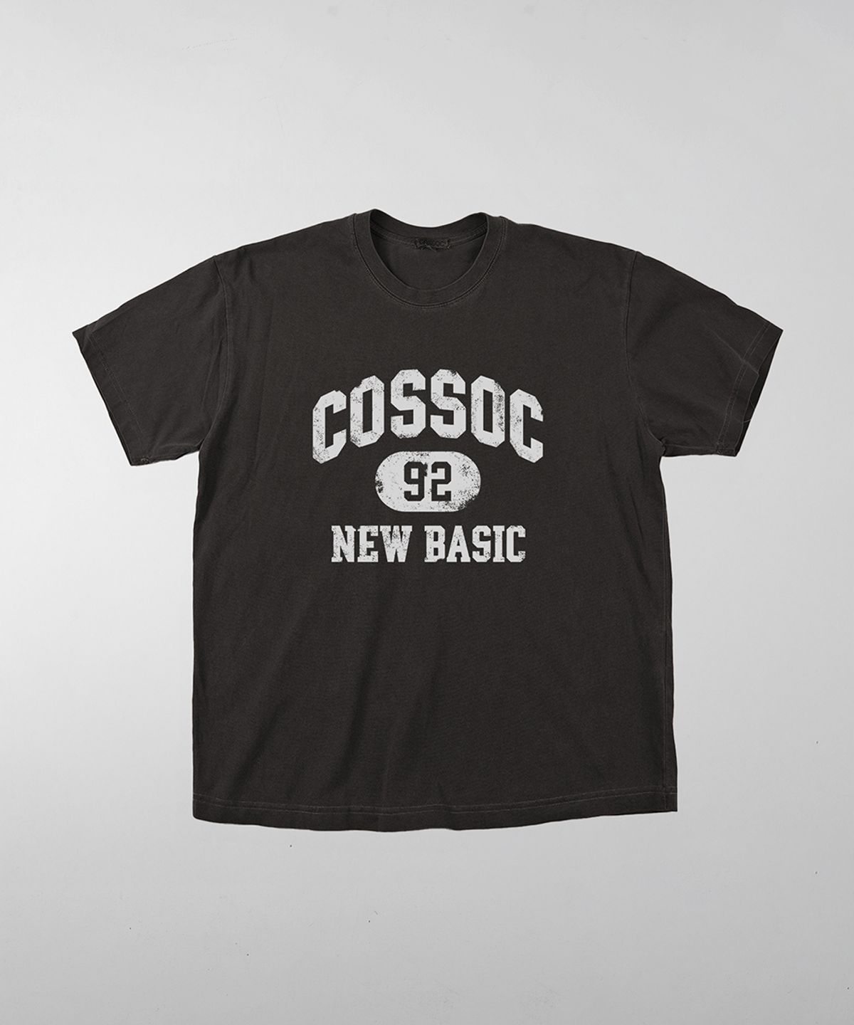 코소(COSO) 피그먼트 92 뉴 베이직 반팔 티셔츠 (CHARCOAL)