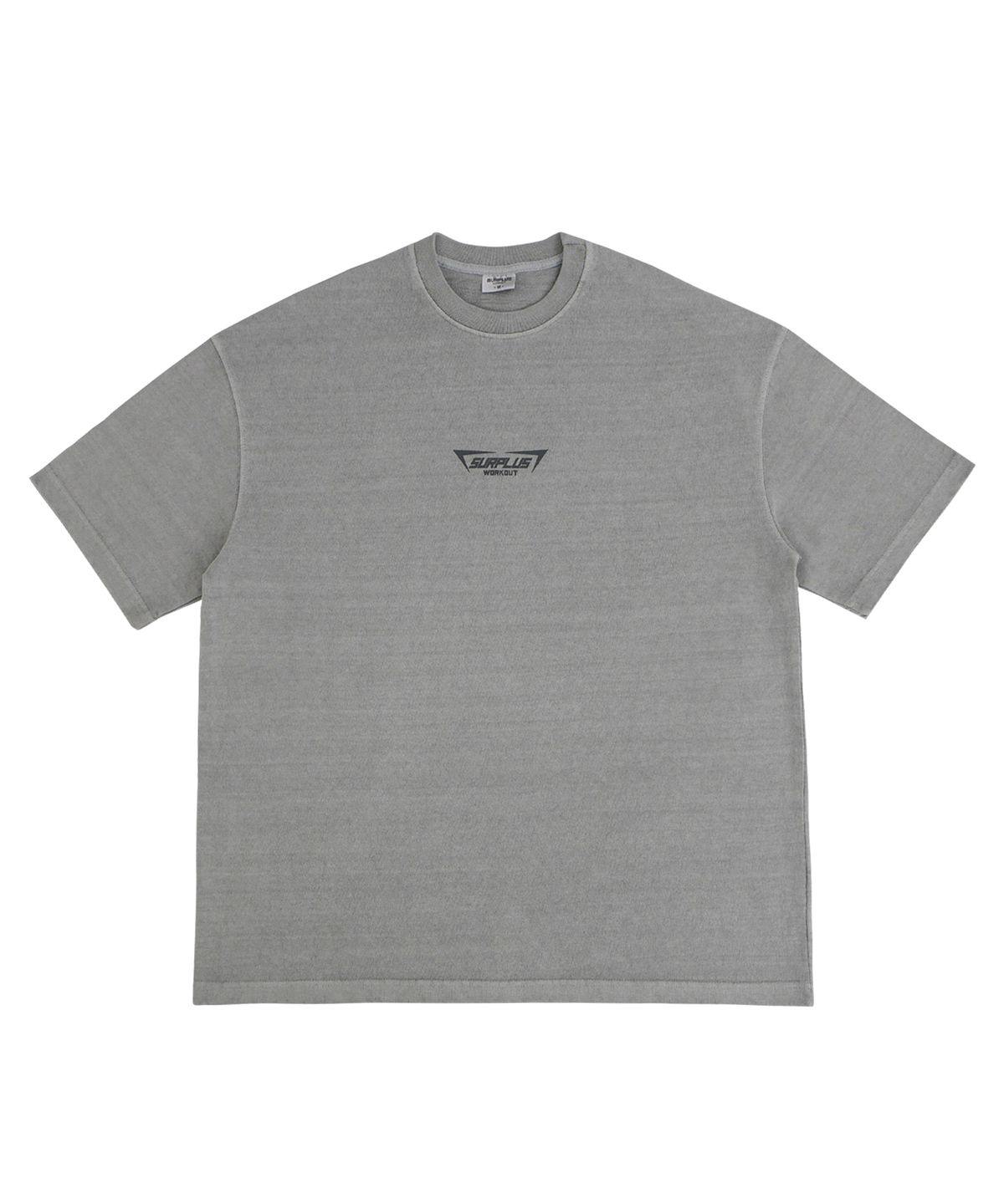 흑웨어(HEUK WEAR) HEUK 피그먼트 시그니처 세미오버핏 반팔 (그레이)