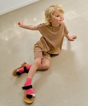 루루 스트라이프 쟈카드 셋업_머스타드