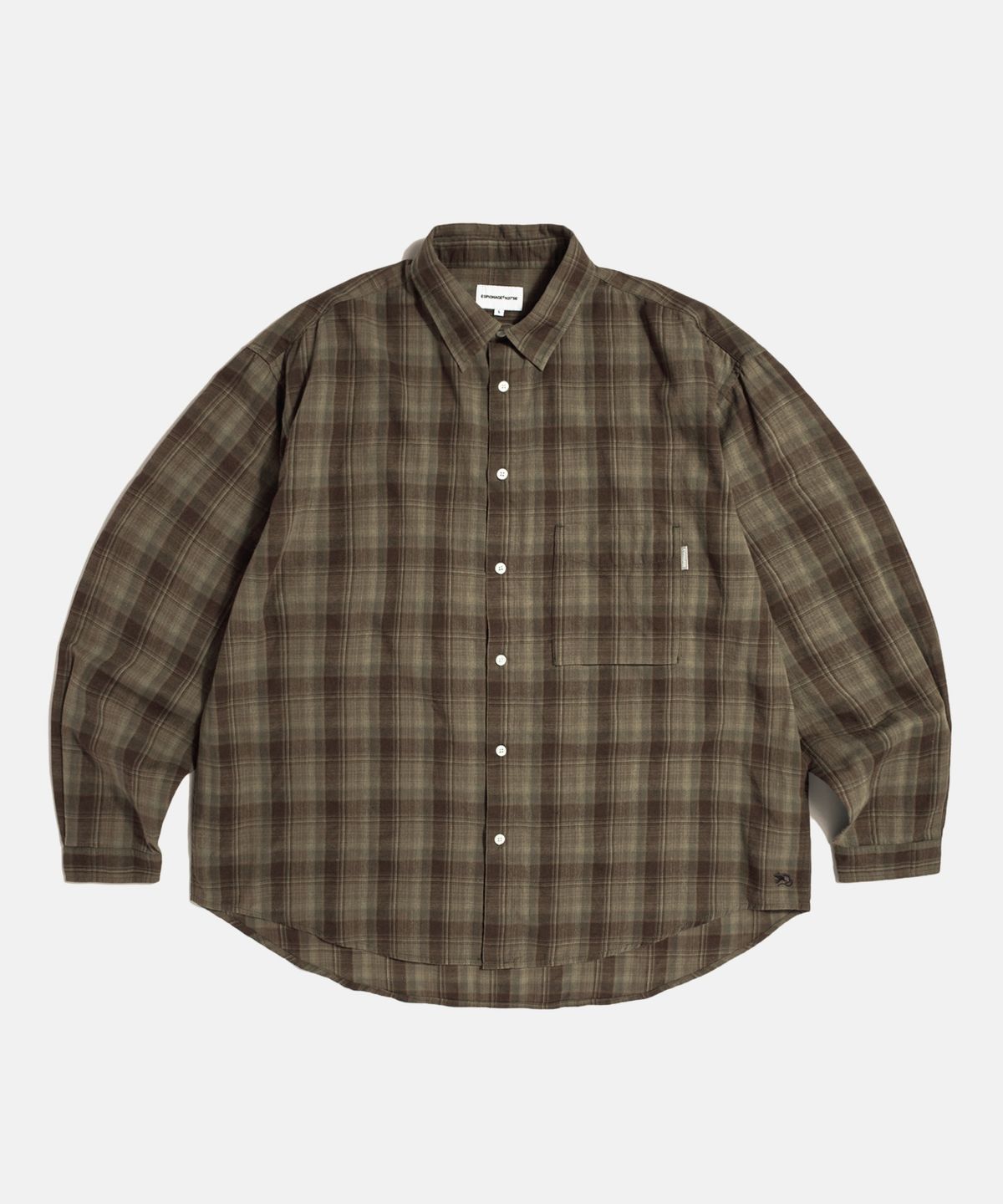 에스피오나지(ESPIONAGE) Vintage Plaid Comfy Shirt Mocha