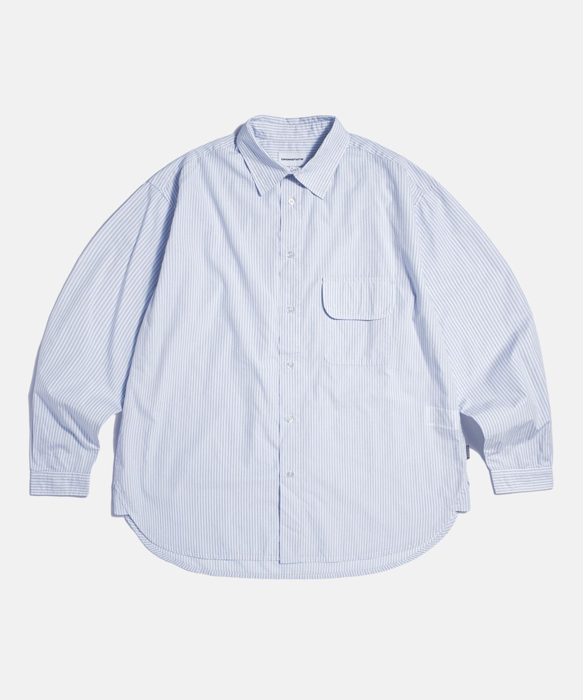 에스피오나지(ESPIONAGE) Vintage Stripe Flap Pocket Shirt White