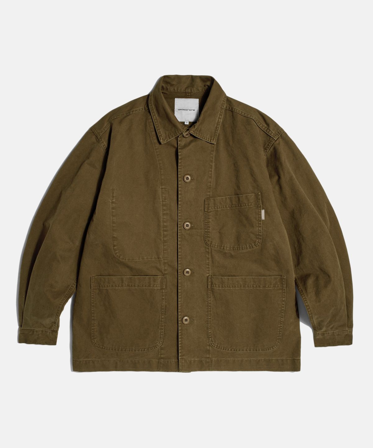 에스피오나지(ESPIONAGE) French Wide Work Jacket (Moleskin) Washed Brown