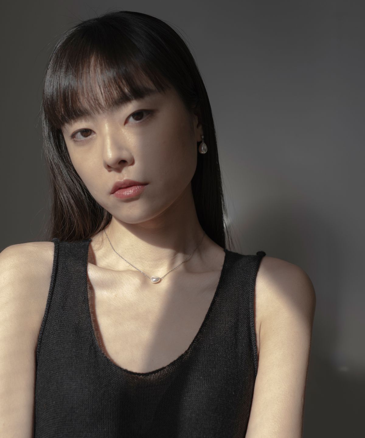 노비스도쿄(NOVICE TOKYO) 싱글 바로크 진주 목걸이 Single Baroque Pearl Necklace [Stainless]  / Silver