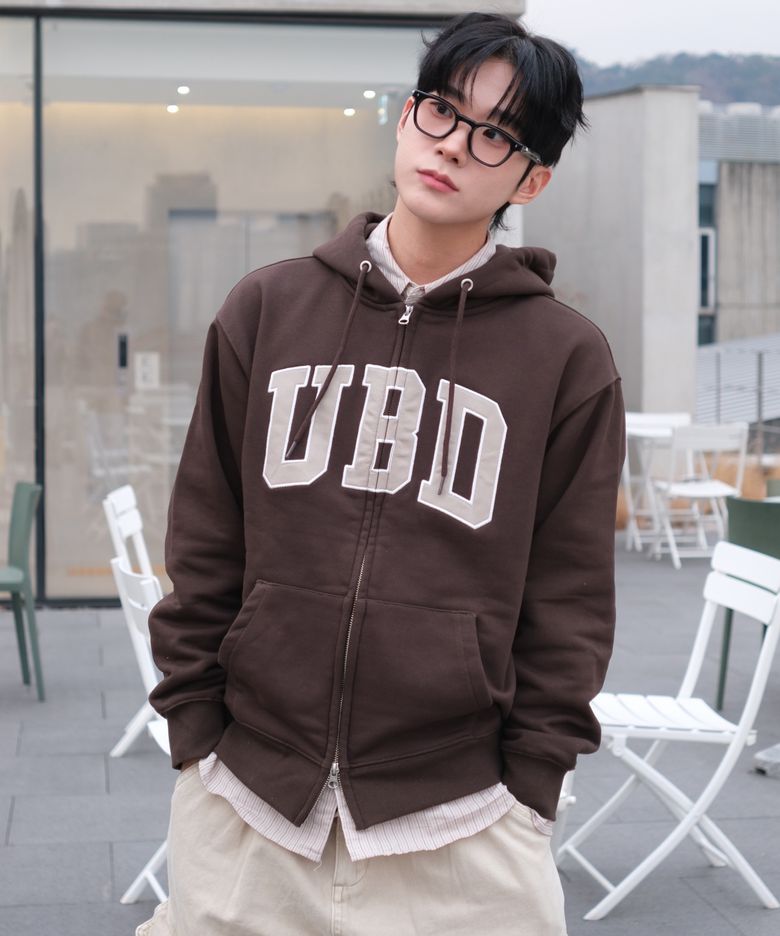 UBD 애슬레틱 스웻 후드 집업_4color