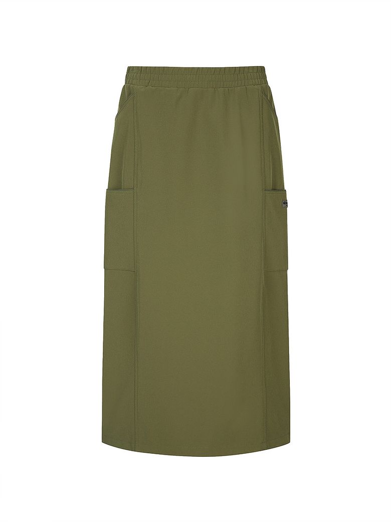 여성 3LAYER 본딩 트레이닝 스커트 (OLIVE)