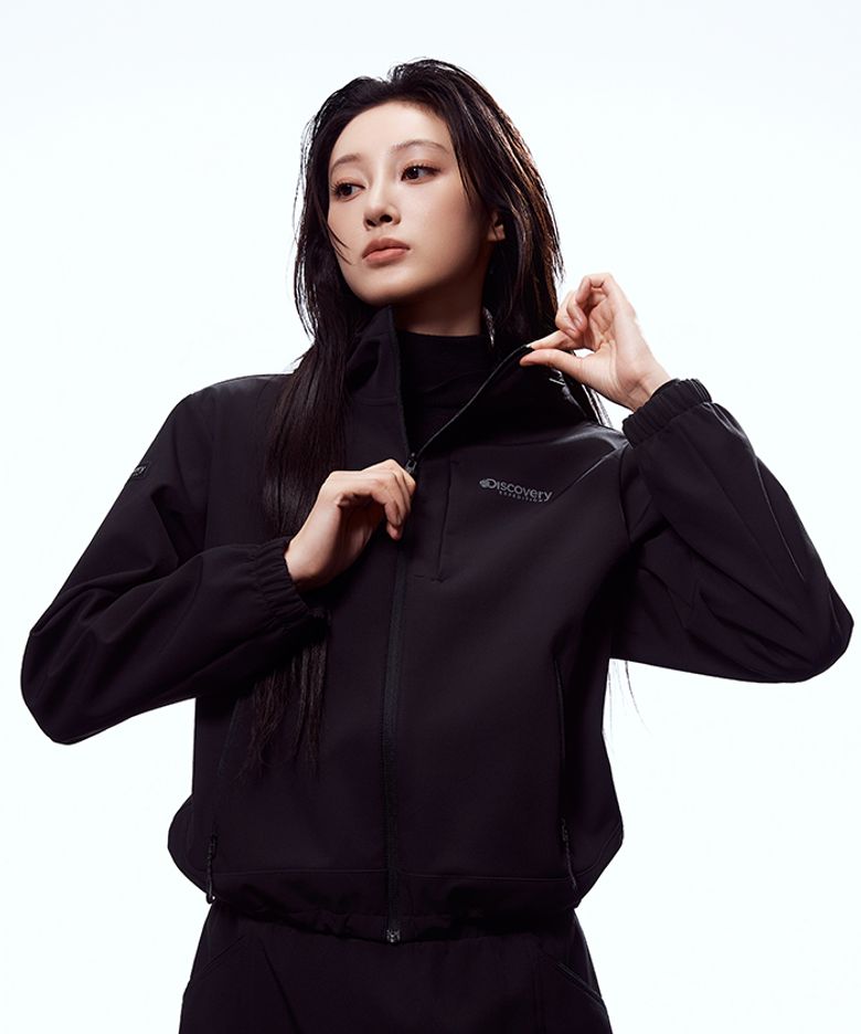 여성 3LAYER 본딩 트레이닝 자켓 (BLACK)