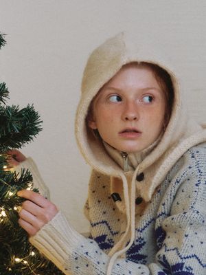 Knitted Balaclava - cream