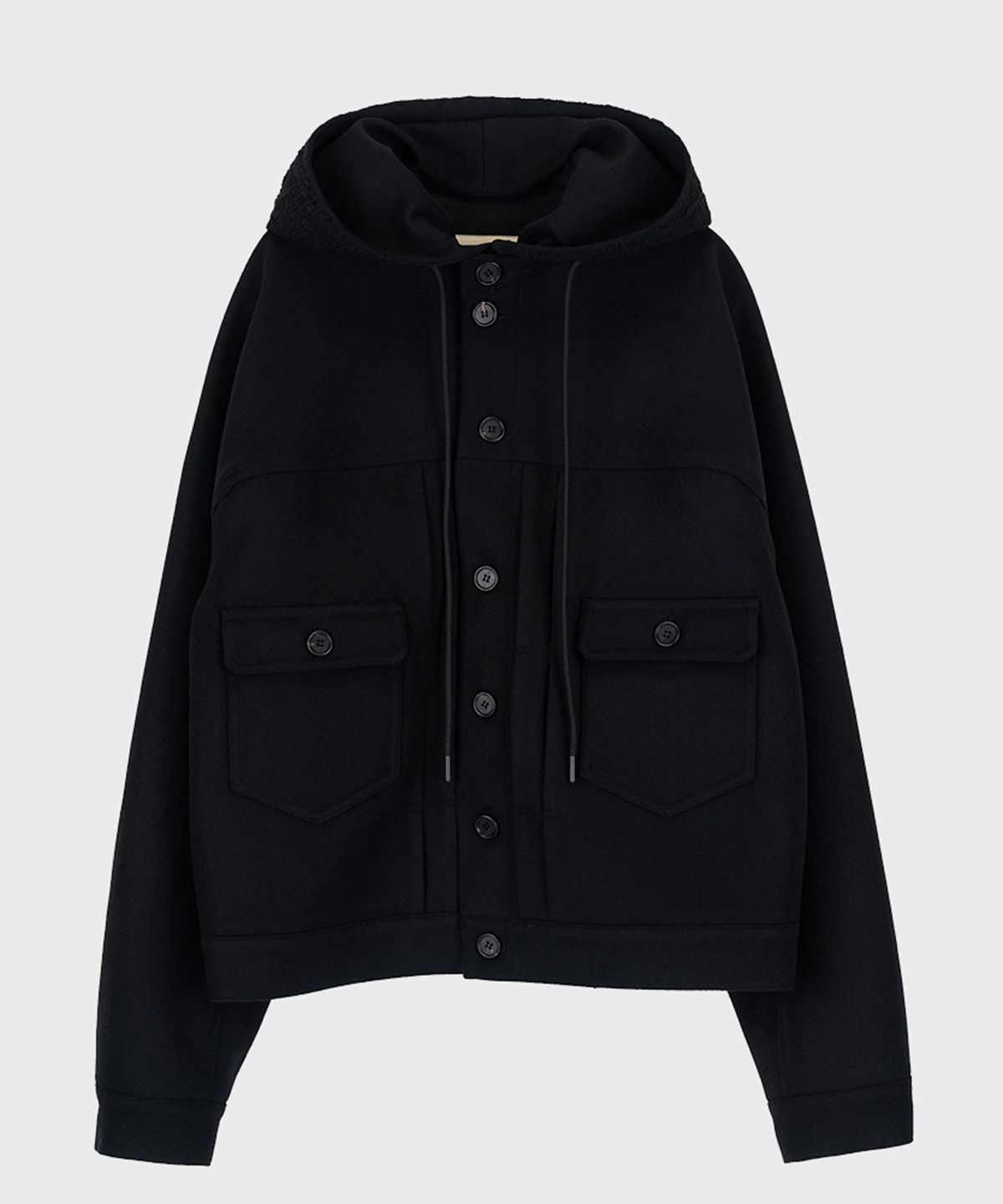 프레프(PREF) BLACK DETACHABLE HOODED TYPE II JACKET