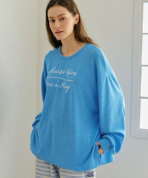 [ADULT] 플리즈 루즈 린넨 티셔츠_씨블루