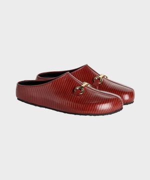 (M) 리자드 프린티드 레더 MS 슬립 레드 LIZARD PRINTED LEATHER MS SLIP RD10 RED
