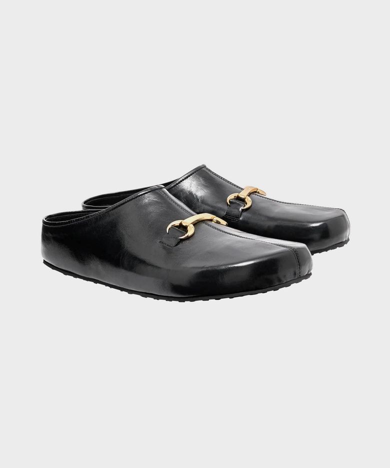 (M) 맨즈 스무스 레더 MS 슬립 블랙 SMOOTH LEATHER MS SLIP BK99 BLACK