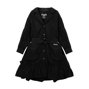 프릴장식 나일론 코트 Black (DSFDVCT02)