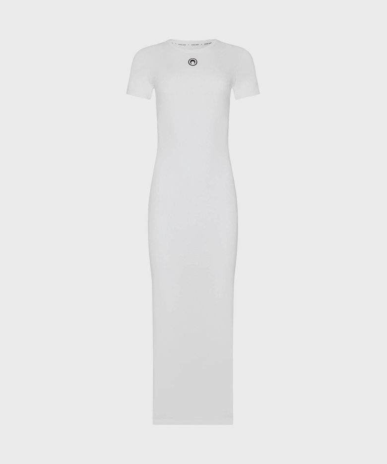 (W) 문 로고 립 저지 튜브 드레스 화이트 MOON LOGO RIBBED JERSEY TUBE DRESS WH10 WHITE