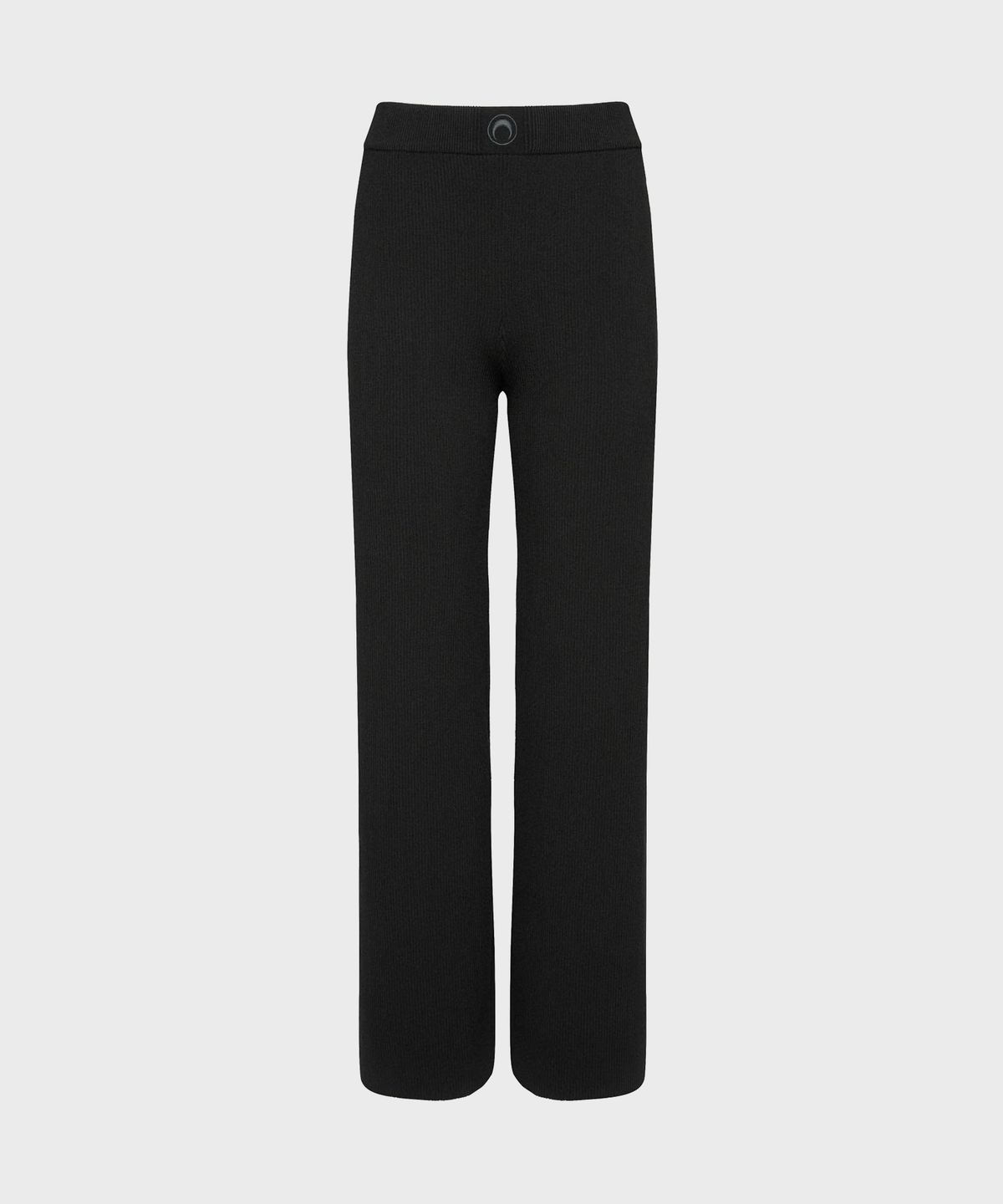 마린 세르(MARINE SERRE) (W) 문 주얼리 니트 와이드 레그 팬츠 블랙 MOON JEWELRY KNIT WIDE LEG PANTS BK99 BLACK