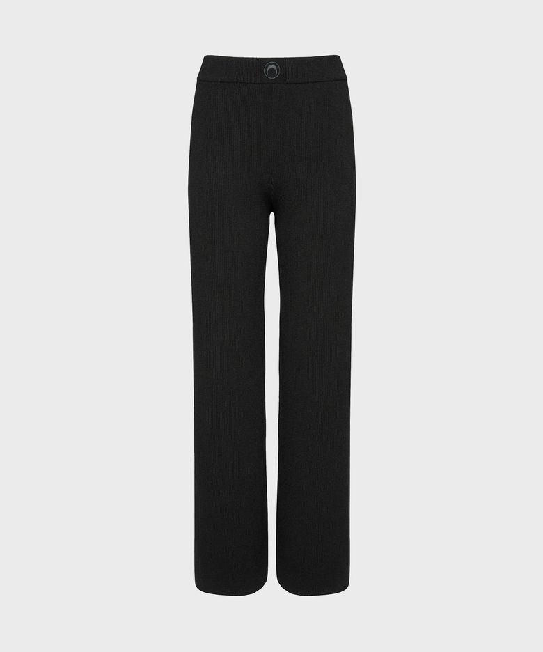 (W) 문 주얼리 니트 와이드 레그 팬츠 블랙 MOON JEWELRY KNIT WIDE LEG PANTS BK99 BLACK