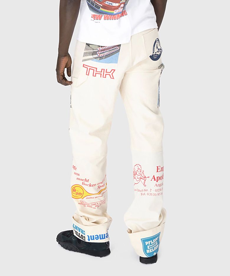 (U) 리제너레이티드 토트 백 워크웨어 팬츠 에크루 REGENERATED TOTE BAGS WORKWEAR PANTS WH30 ECRU