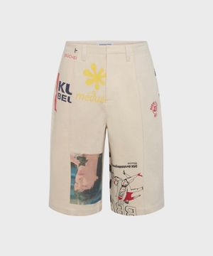 (U) 리제너레이티드 토트 백 카고 쇼츠 에크루 REGENERATED TOTE BAGS CARGO SHORTS WH30 ECRU