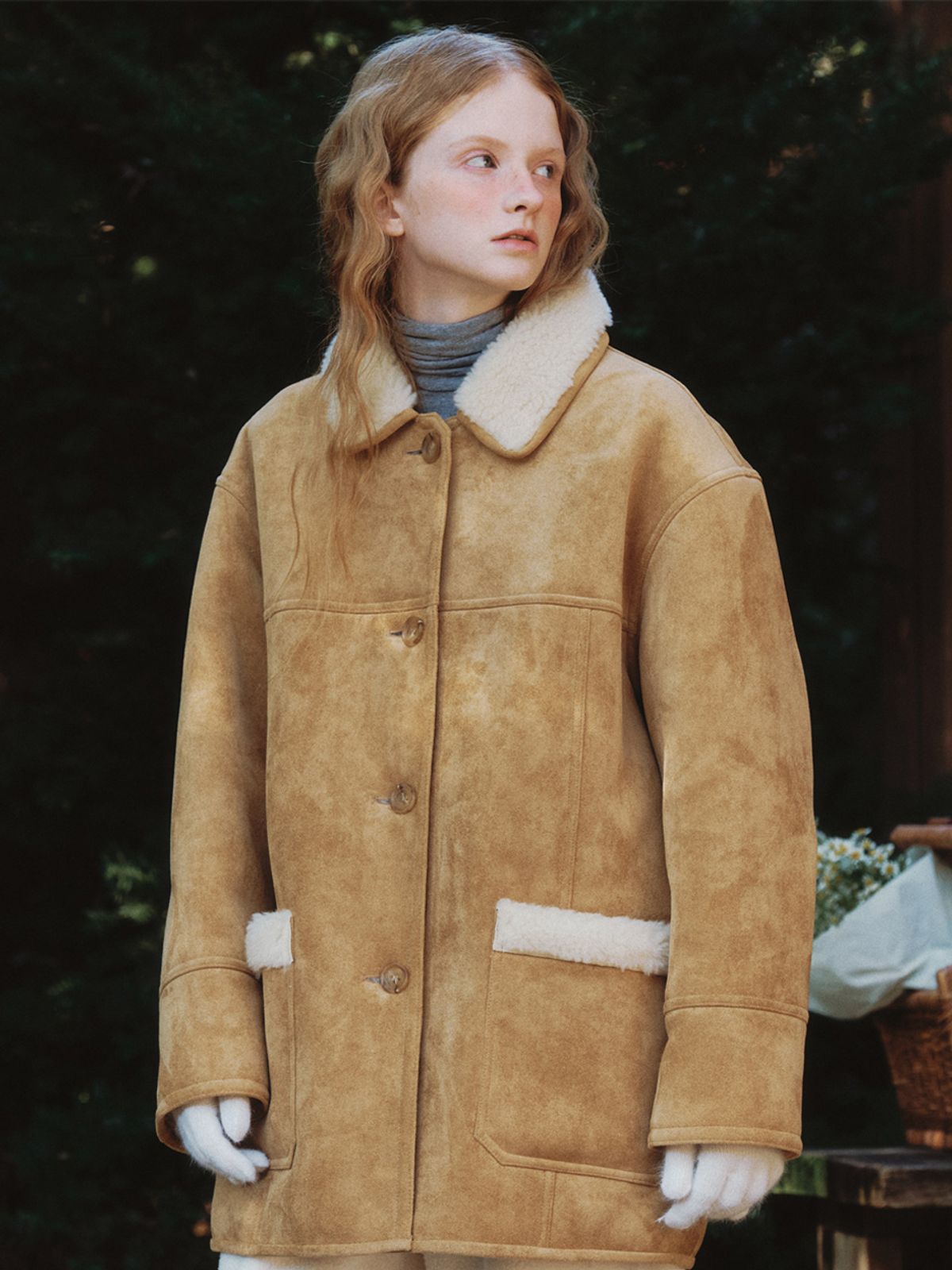 클루니(CLUNY) Alpine Suede Half Mustang - camel