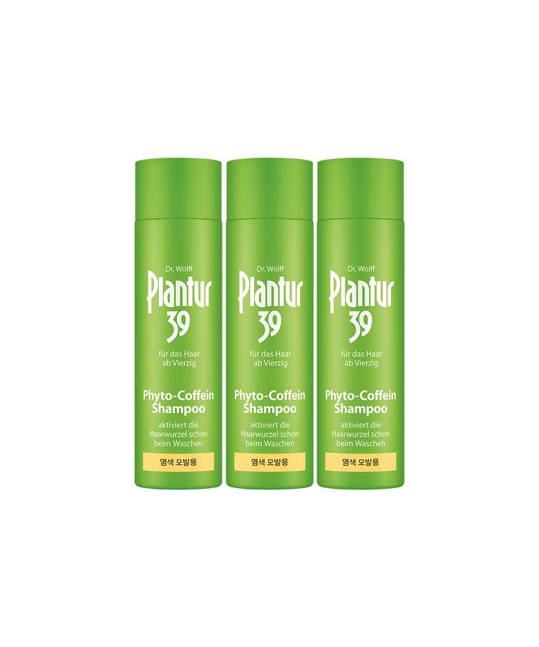 플란투어39 파이토-카페인 샴푸 (염색, 손상 모발용) 250ml X 3