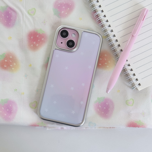 핑크 오로라별 실버 에폭시 케이스