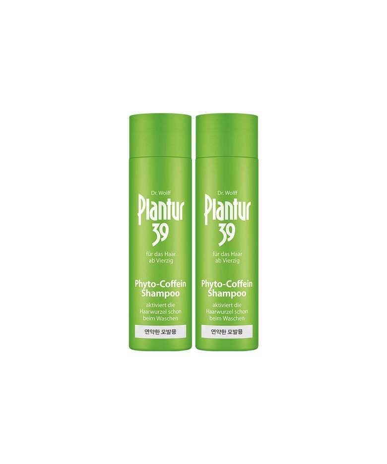 플란투어39 파이토-카페인 샴푸 (가늘고 연약한 모발용) 250ml X 2