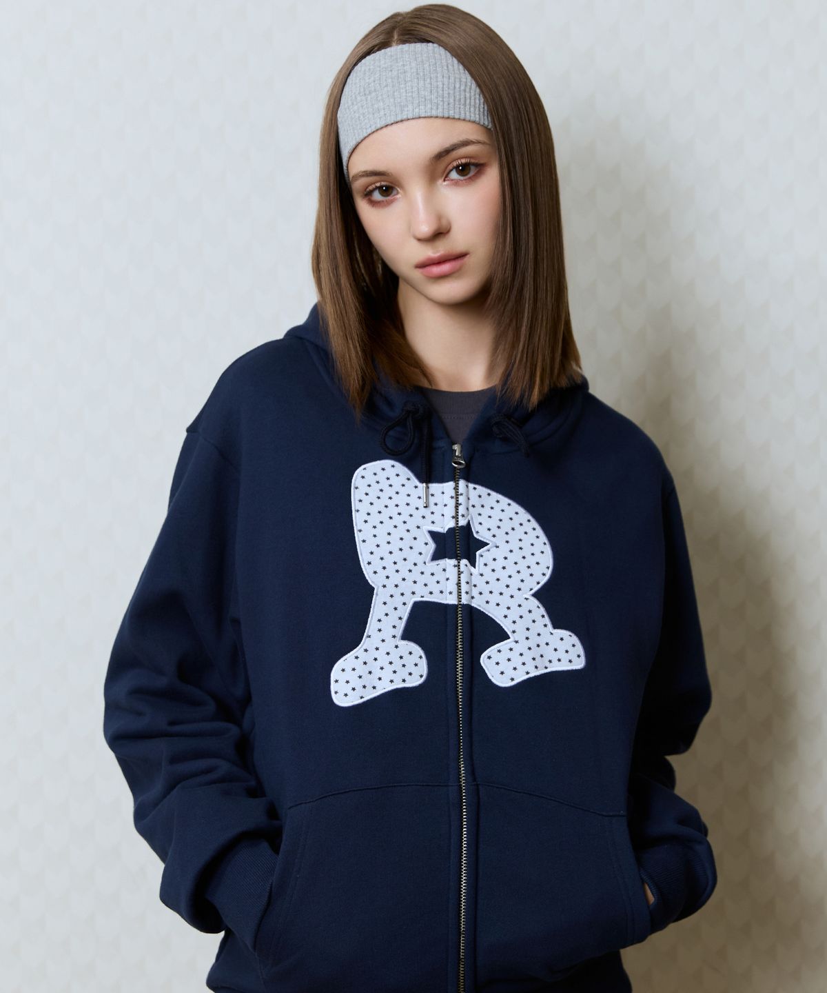 러브이즈트루(LUVISTRUE) GT R HOOD ZIP UP(NAVY)
