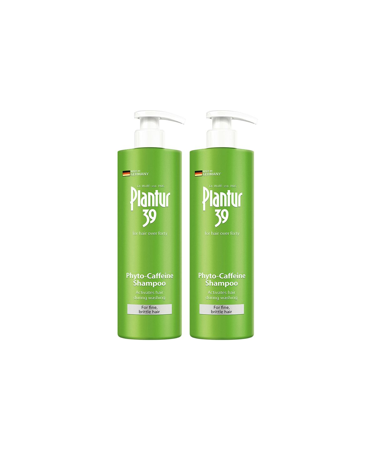 플란투어39(PLANTUR39) 플란투어39 파이토-카페인 샴푸 (가늘고 연약한 모발용) 500ml 대용량 X 2