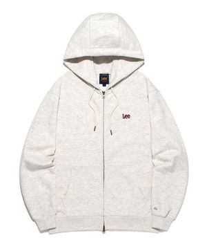 스몰 트위치 로고 후드 집업 오트밀