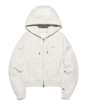 우먼 유니온 로고 후드 집업 오트밀