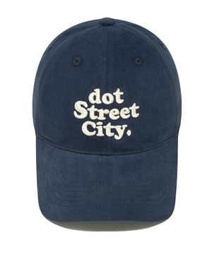 DOT 워싱 자수 볼캡-네이비