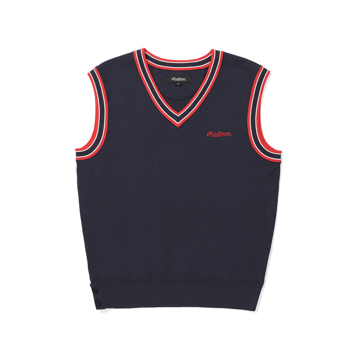 말본 골프(MALBON GOLF) 여성 컬러 팁 니트 베스트 NAVY (WOMAN)