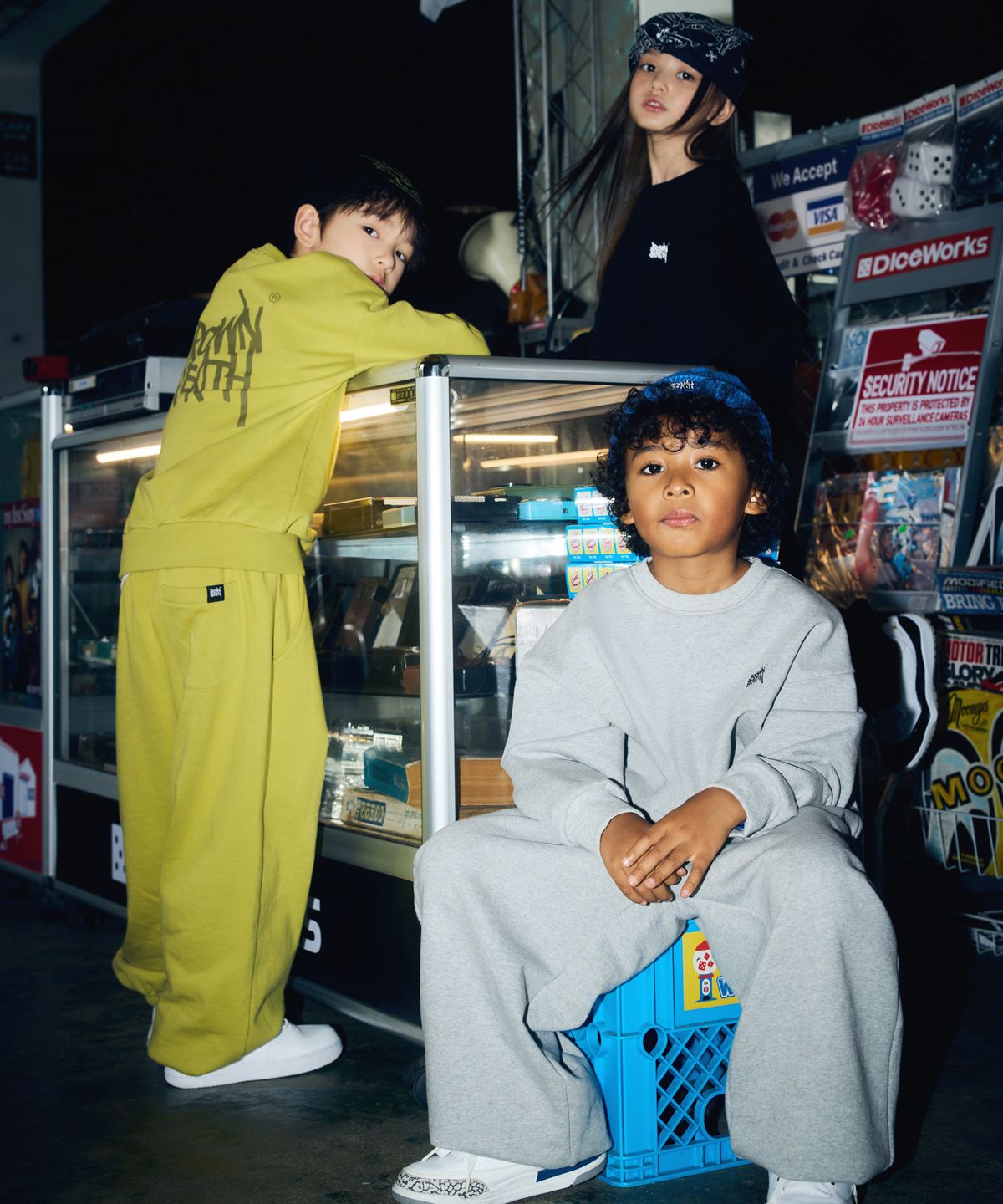 브라운브레스 키즈(BROWNBREATH KIDS) KIDS TAG CREWNECK SETUP - 3COLOR