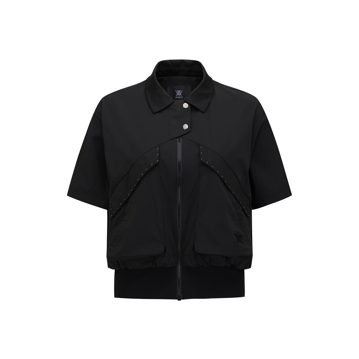 어뉴골프(ANEW GOLF) WOMEN FA ESSENTIAL SHORT SLEEVE JACKET_BK